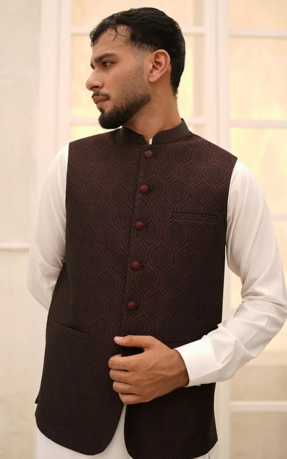 Dark Maroon Waistcoat