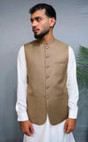 Camale Brown Tropical Suiting Waistcoat