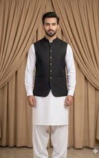 Charcoal Black Waistcoat