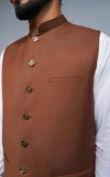 Rust Brown Tropical Suiting Waistcoat