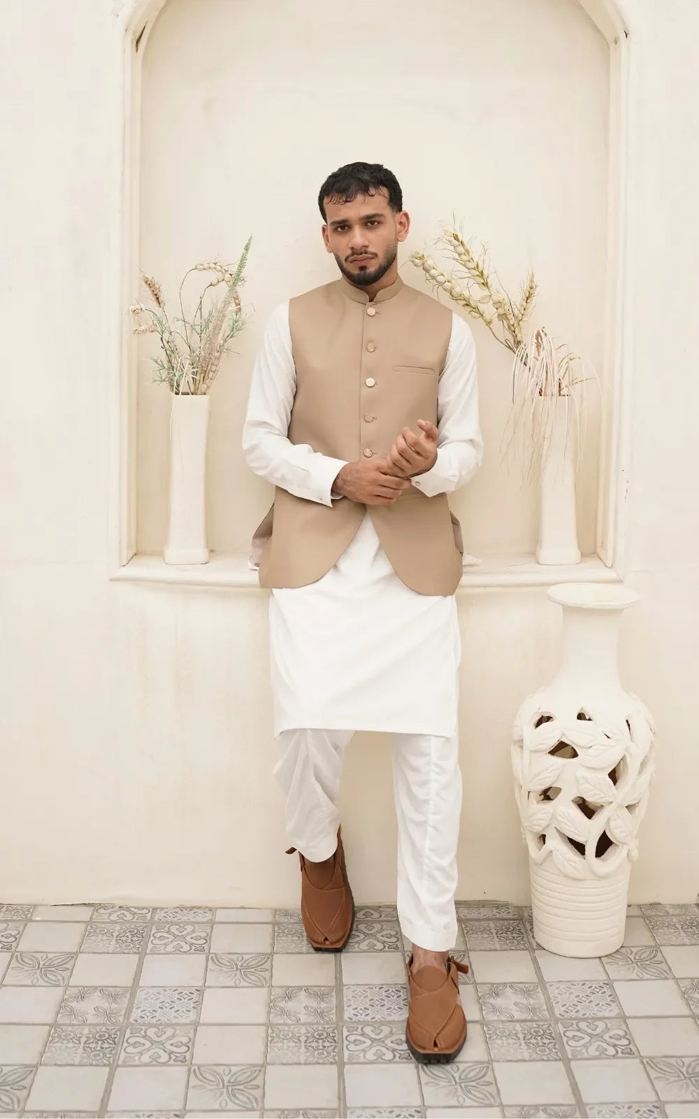 Camel Brown Waistcoat