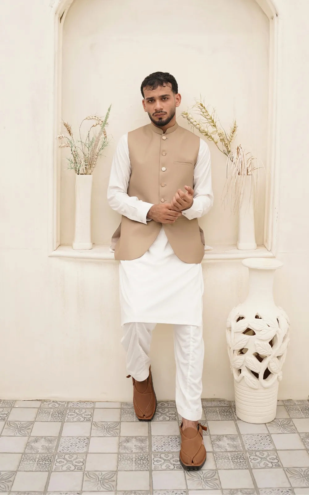 Camel Brown Waistcoat