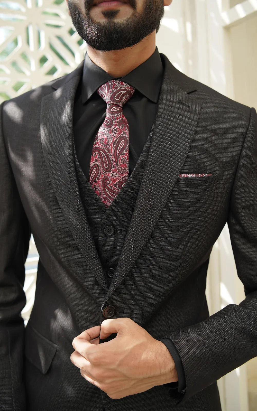 Obsidian Royale Three-Piece Suit