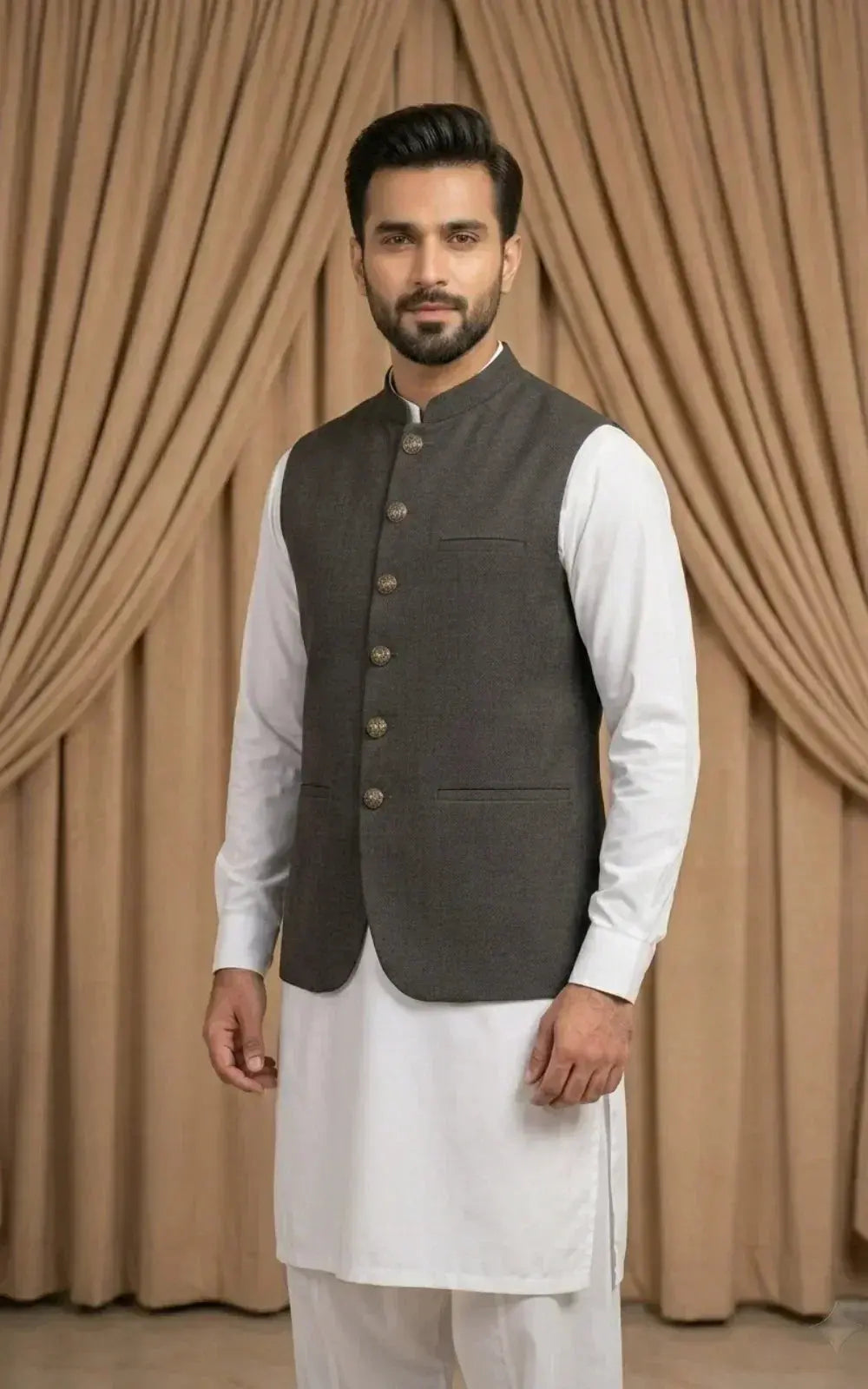 Charcoal Grey Waistcoat Last Option