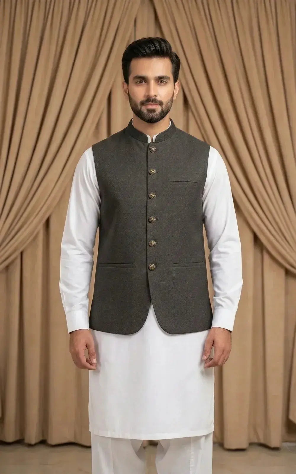 Charcoal Grey Waistcoat Last Option