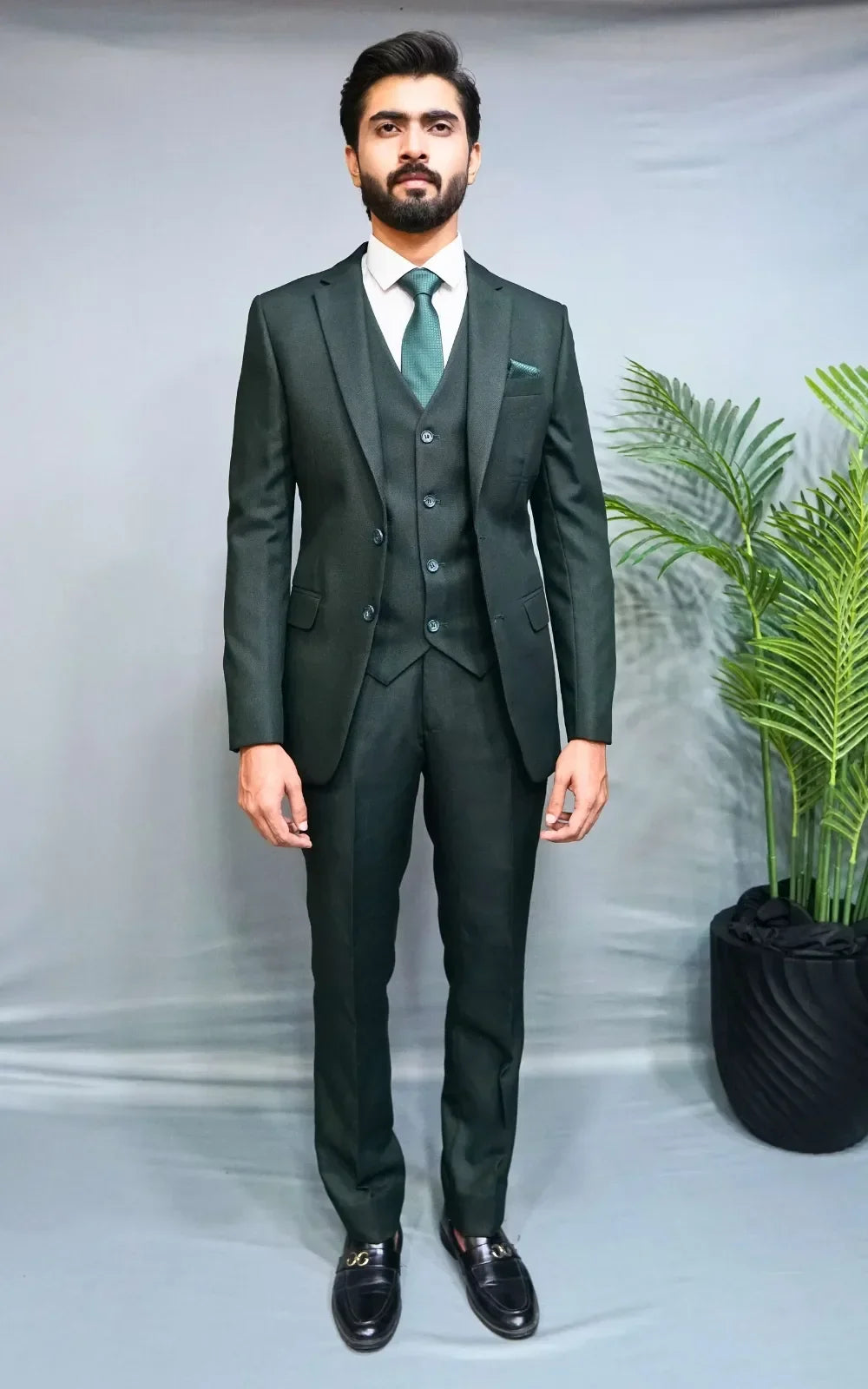 Bottle Green Three Piece Suit