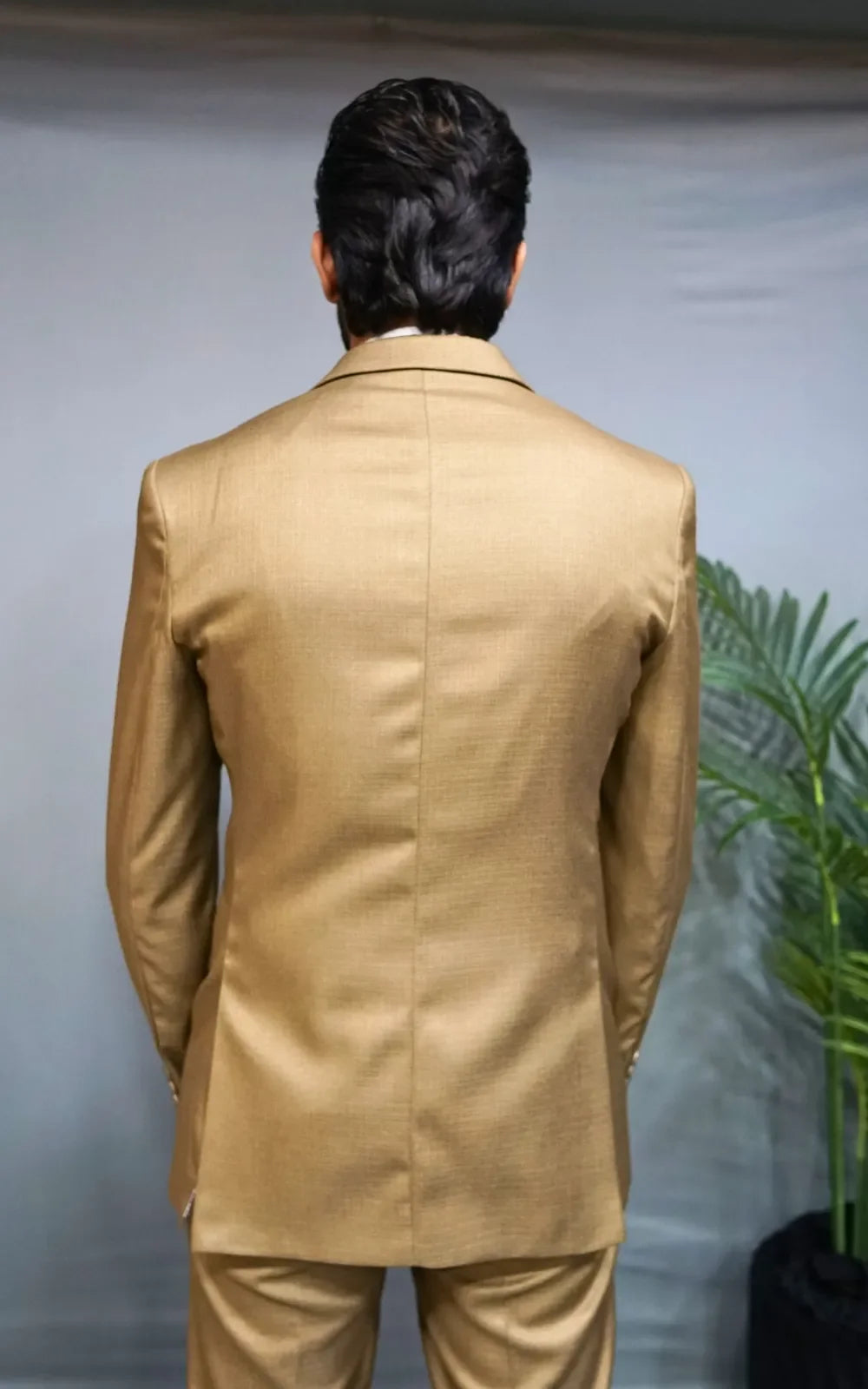 Warm Gold Three Piece Suit