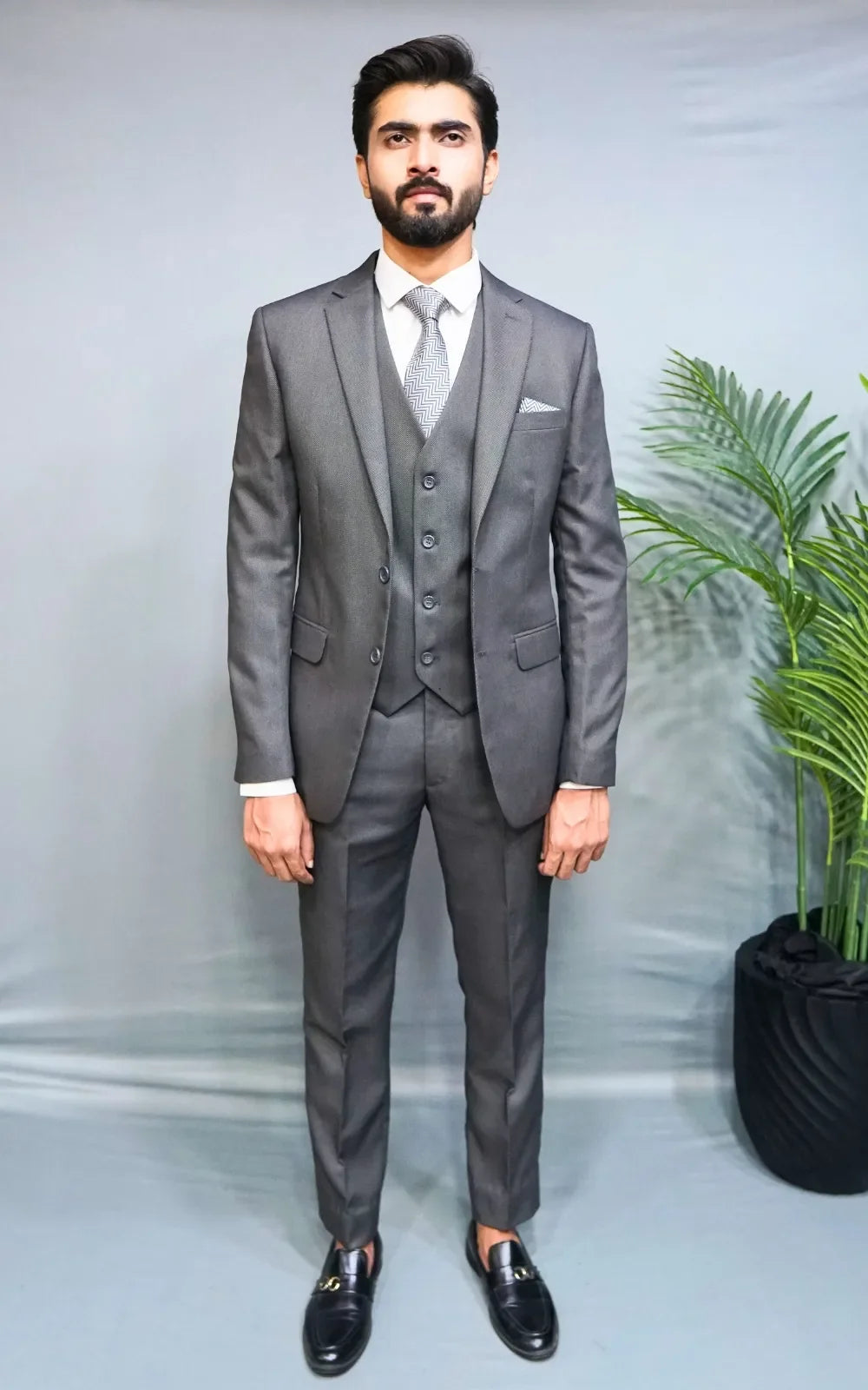 Charcoal Grey Three Piece Suit