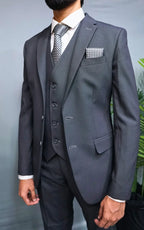 Graphite Sovereign Three-Piece Formal Suit for Men