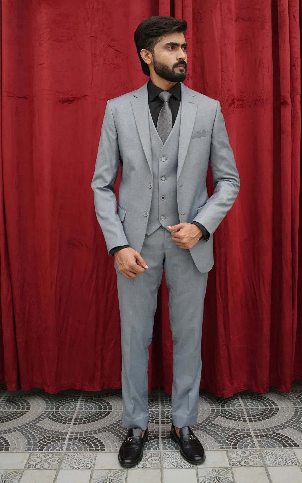 Silver Crest Three Piece Suit