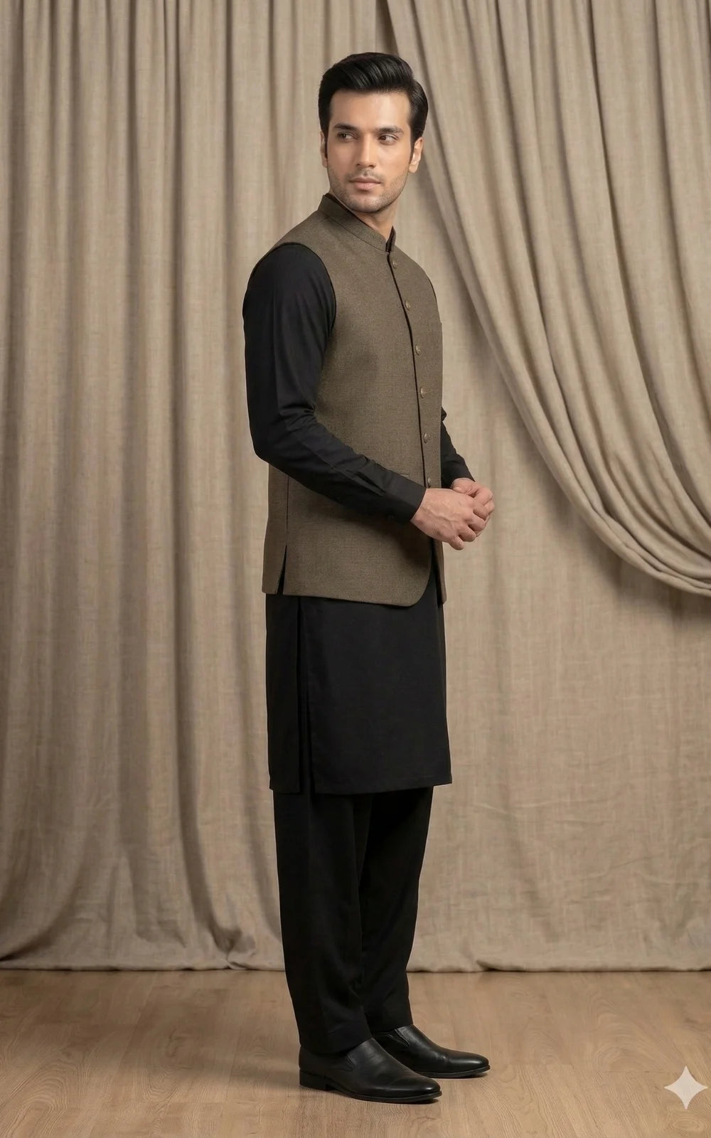 Deep Coffee Brown Waistcoat