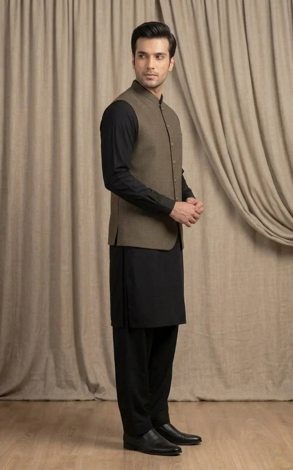 Deep Coffee Brown Waistcoat