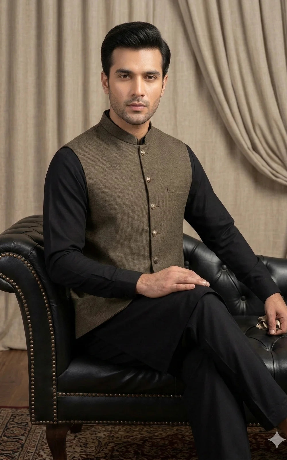 Deep Coffee Brown Waistcoat