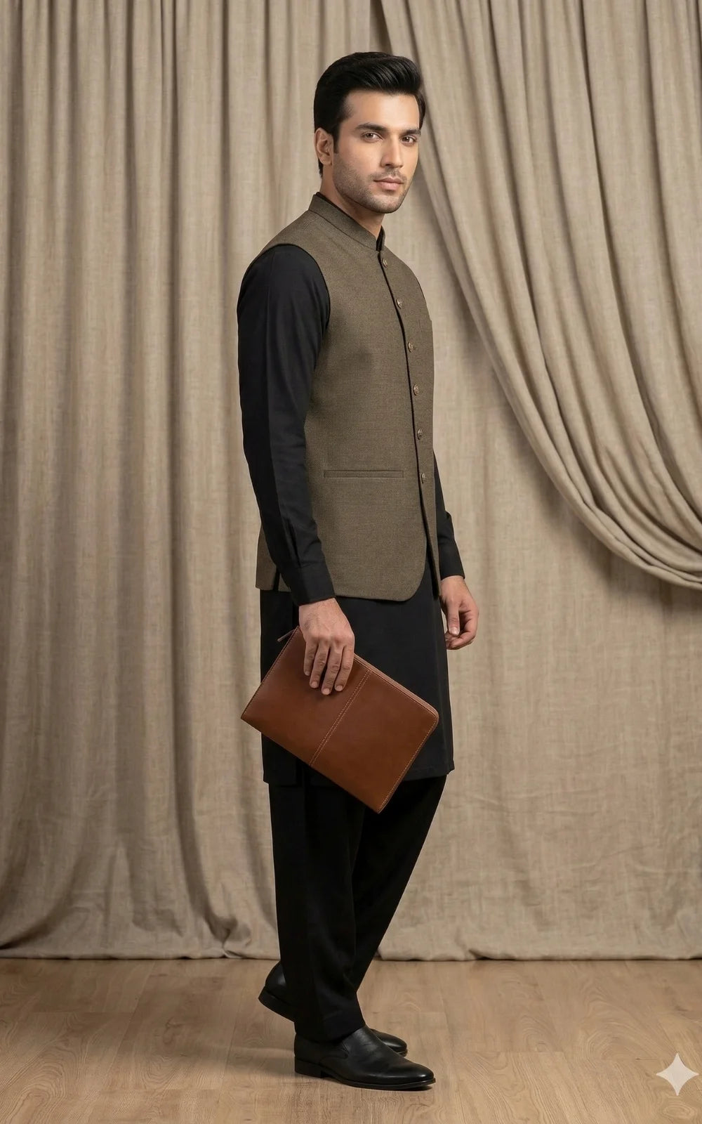 Deep Coffee Brown Waistcoat