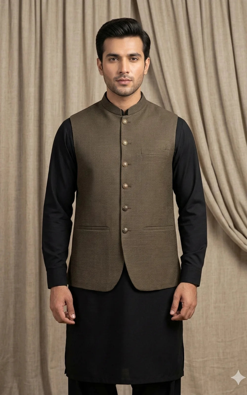 Deep Coffee Brown Waistcoat