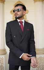 Charcoal Black Double Breasted