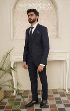 Navy Blue Three Piece Suit