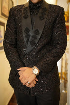 Imperial Noir Hand-Embellished Tuxedo Suit