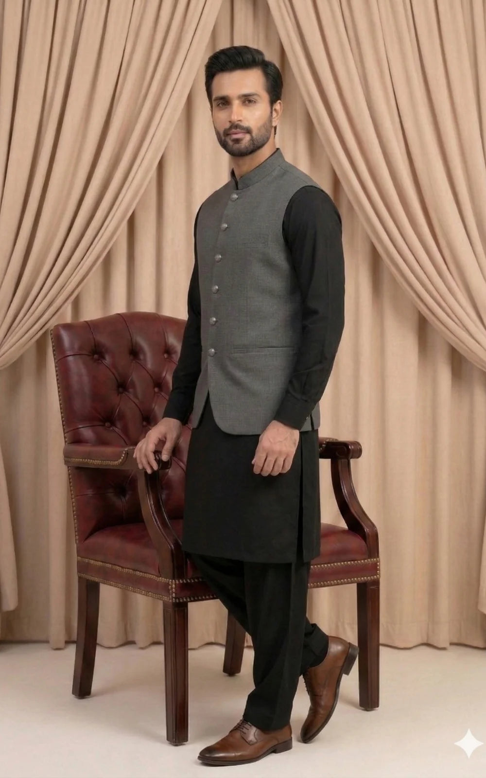 Steel Shadow Grey Waistcoat