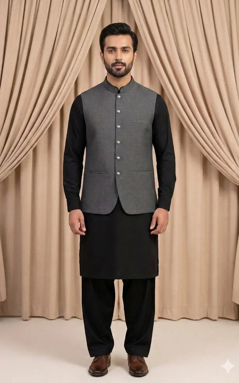 Steel Shadow Grey Waistcoat