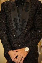 Imperial Noir Hand-Embellished Tuxedo Suit