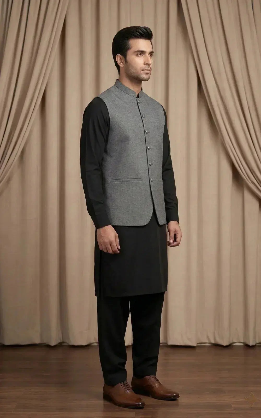 Stone Grey Waistcoat Last Option