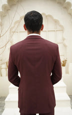 Royal Merlot Double-Breasted Suit