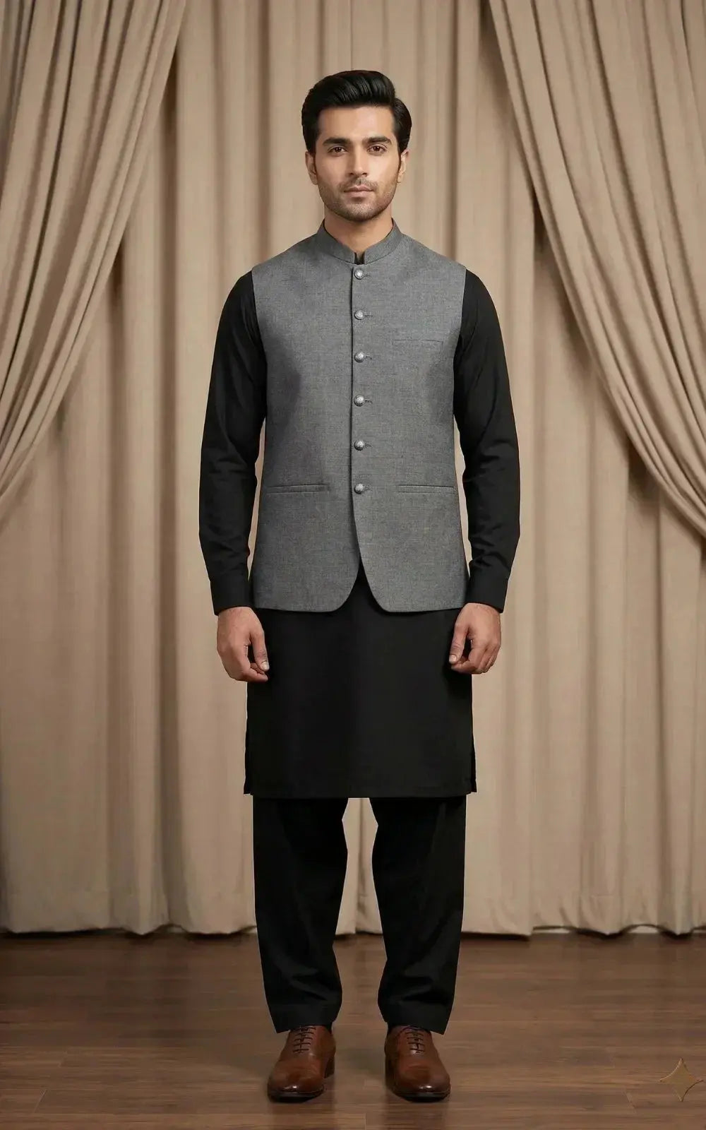 Stone Grey Waistcoat Last Option