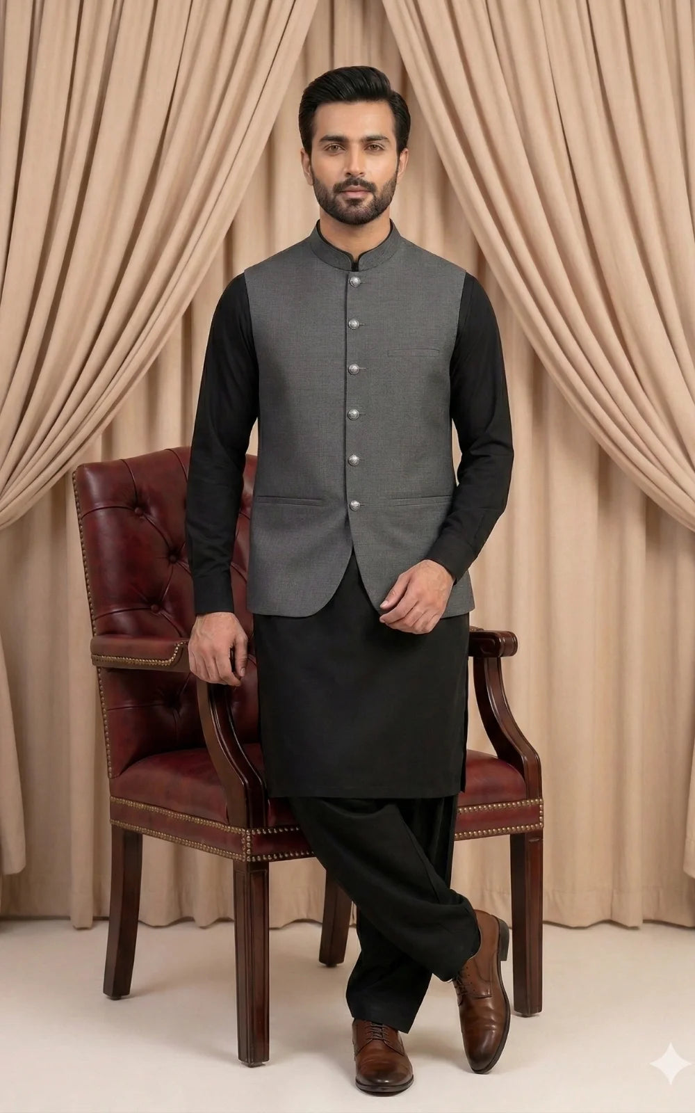 Stone Grey Waistcoat