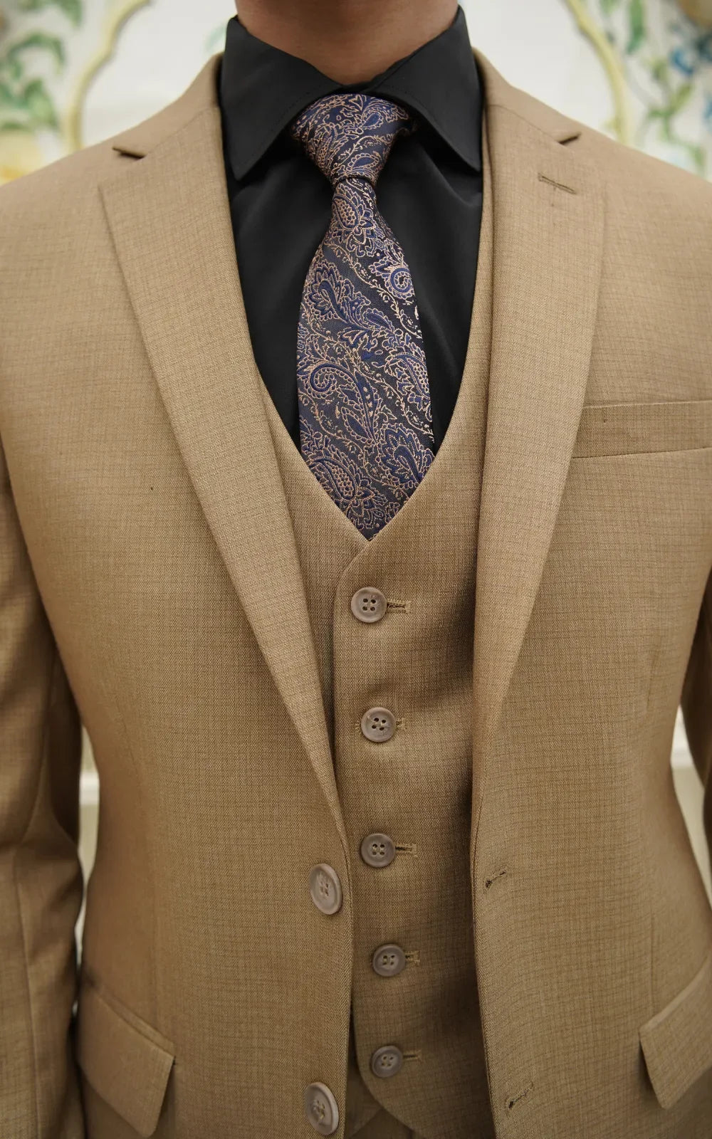 Camel Brown Three Piece Suit