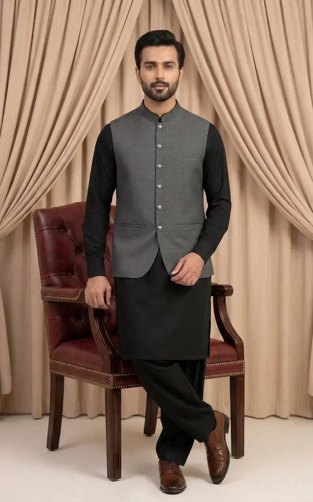 Stone Grey Waistcoat Last Option