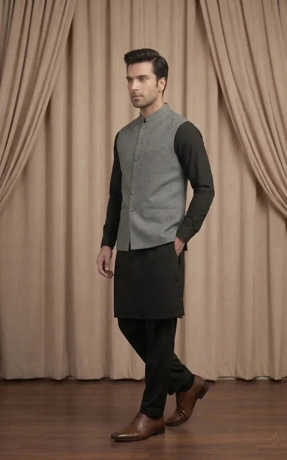 Stone Grey Waistcoat Last Option