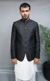 Black Self Embossed Jamawar