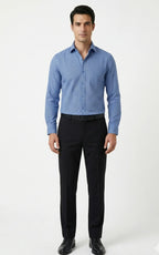 Light Blue with White Windowpane Grid Pattern