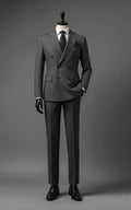 Charcoal Grey Double-Breasted Suit