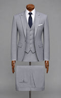 Light Grey 3-Piece Suit Customized Article