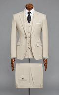 Beige 3-Piece Suit  Customized Article