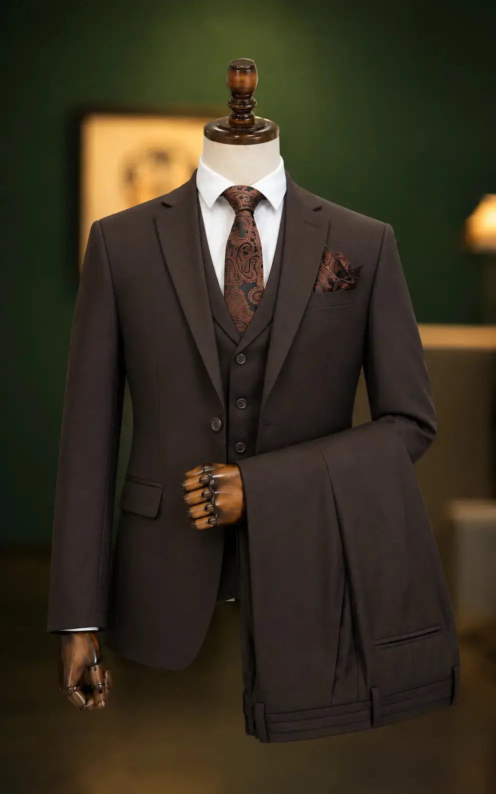 Dark Brown Three Piece Suit Last Option