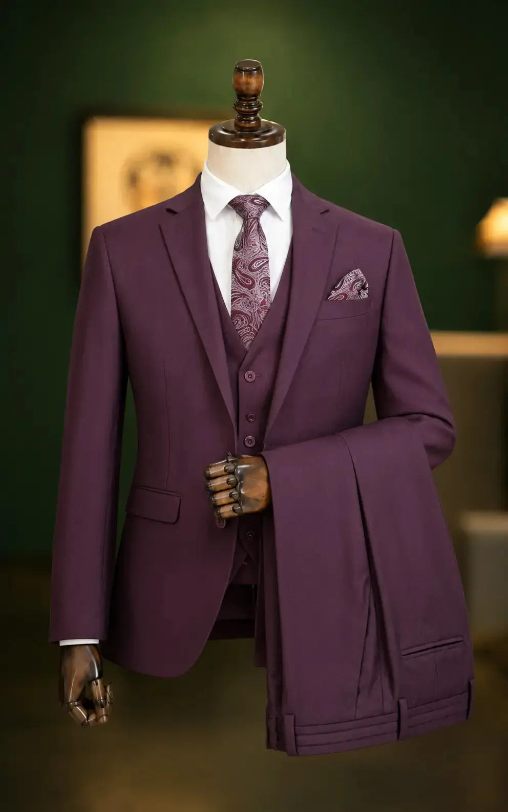Dark Maroon Three Piece Suit Last Option