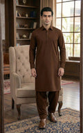 Dark Brown Shalwar Kameez