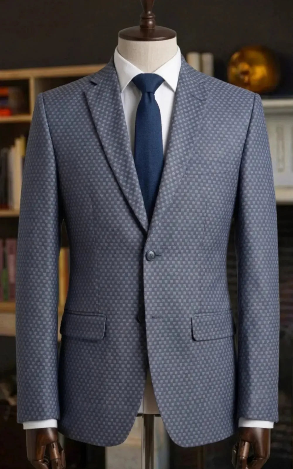 Grey Patterned Tropical Tweed Casual Coat Last Option
