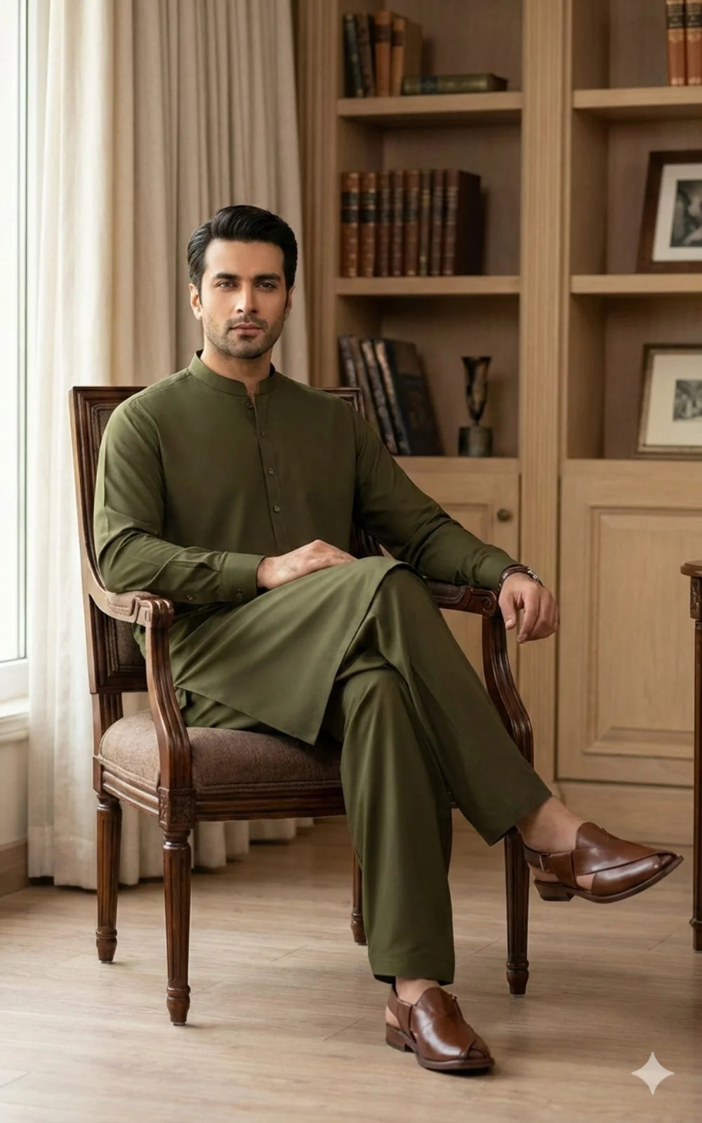 Mehndi Green Shalwar Kameez