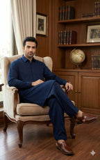 Navy Blue Shalwar Kameez
