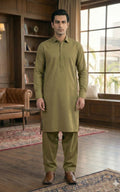 Olive Green Shalwar Kameez