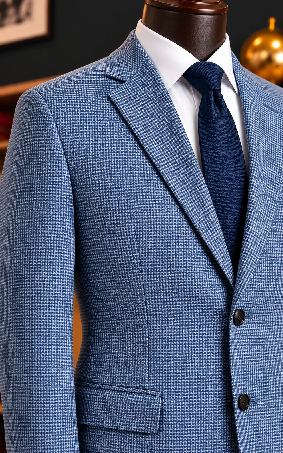 Blue Tropical Tweed Only Casual Coat Last Option