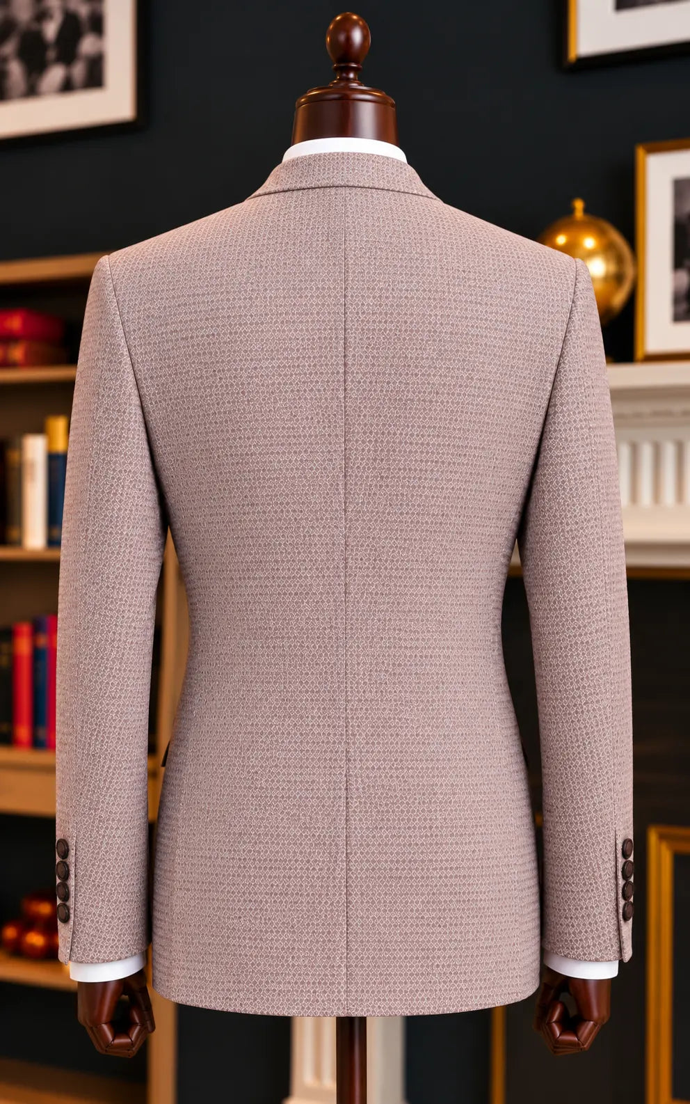 Blush Textured Tweed Casual Coat Last Option