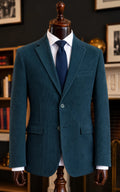 Teal Green Corduroy Casual Coat Last Option