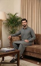 Worsted Grey Shalwar Kameez