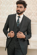 Eclipse Charcoal 3-Piece Formal Suit for Men