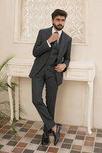 Eclipse Charcoal 3-Piece Formal Suit for Men